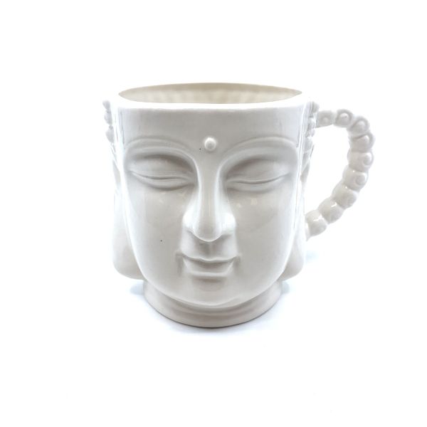 White Buddha Ceramic Mug